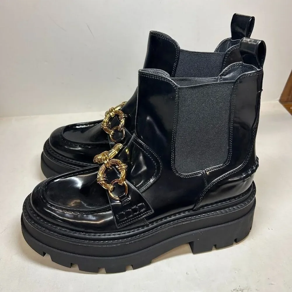 Circus by Sam Edelman Womens 8 M Black Brooks Platform Boots DISPLAY RI4